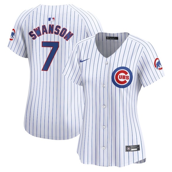Women's Chicago Cubs Dansby Swanson Nike White Home Limited Player Jersey - Picture 1 of 5